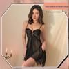 Sensual Lace Mesh Strappy Nightgown with Underwire Push-up