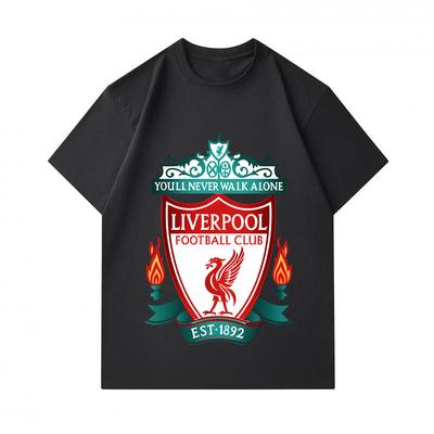 Men's 100% Cotton Crew Neck Short Sleeve T-Shirt, Classic Retro Totem Phoenix Flame Print Casual Comfortable Daily Wear Tee for Soccer Sports Fans, ES