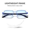 Fashionable Anti Blue Light Reading Glasses Men Women Long Range Presbyopia Eyeglasses Frameless High End