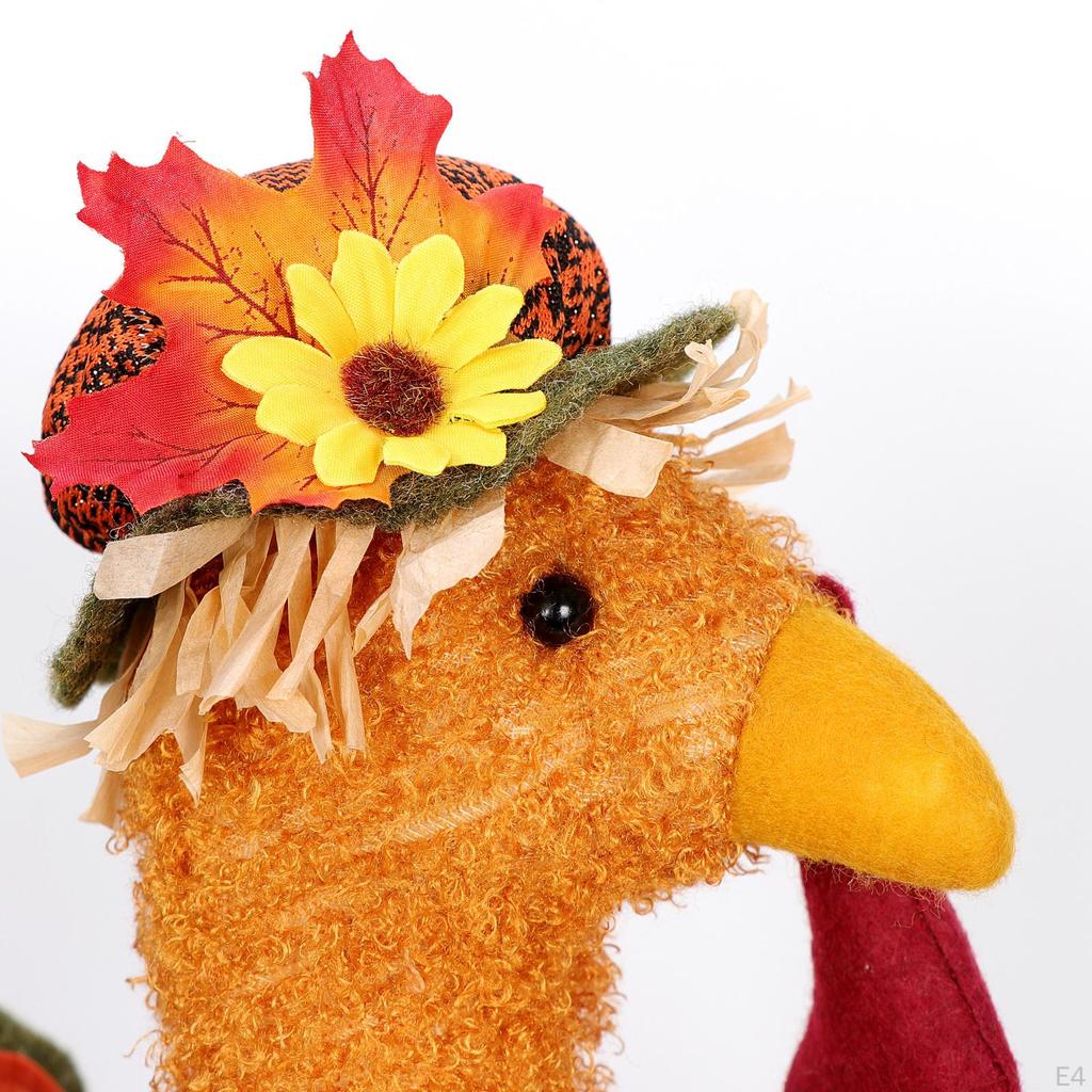 Autumn-Themed Turkey Doll for Festive Table Arrangements