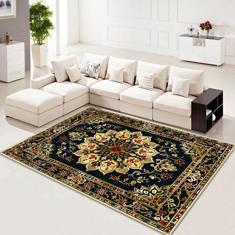 Luxury Home Decoration Persian Border Design Living Room Rug Soft Non-slip Bedroom Decor Bedend Carpet Easy Clean Sofa Table Mat