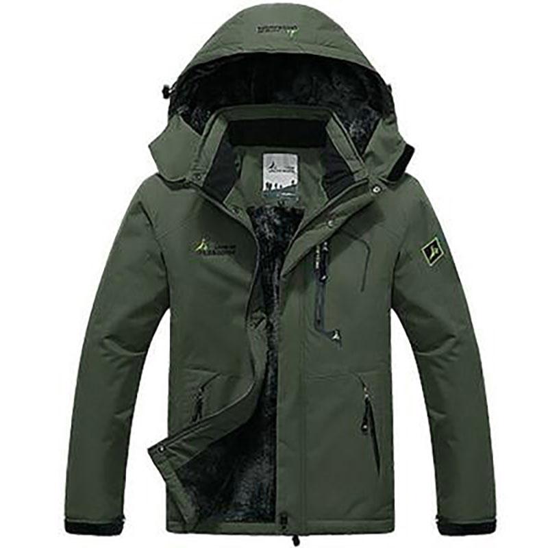 

Мужская куртка для велоспорта с капюшоном, большого размера, плюс бархат и утолщенный парный ветрозащитный и теплый хлопок L