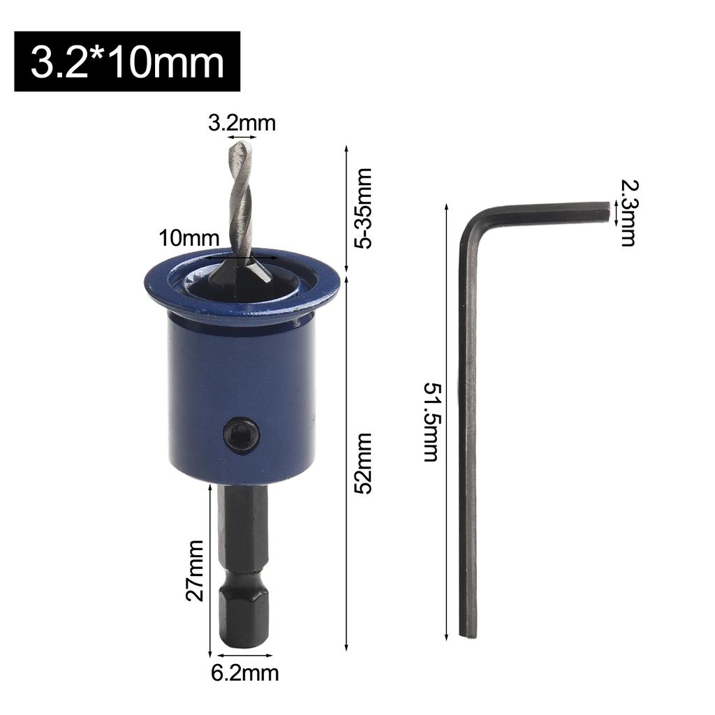 Senkbohrer, 10 mm Schaft, Bohrer, Kernbegrenzer, Senkbohrer, Fräser, Holzbearbeitungswerkzeug, Begrenzungslochöffner