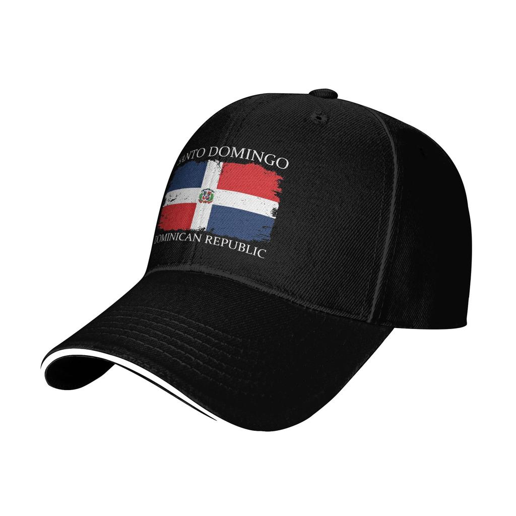 Santo Domingo Dominican Republic Flag Trucker Hat Spring Sunscreen Cap Unisexs Womens Baseball Cap Casual Outdoor Hats