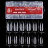 600 Pcs Traceless Transparent Semi-Matte Nail Tips - Thin, Short & Long Frosted False Nail Art Tips