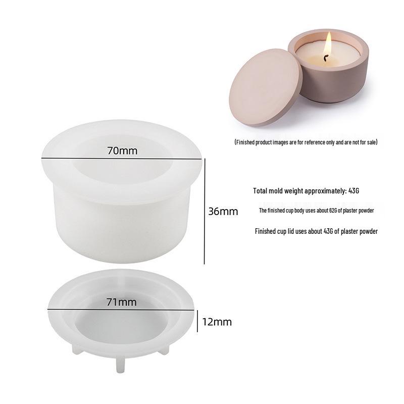Meimuer DIY Aromatherapy Plaster Candle Mold & Epoxy Resin Jewelry Box Silicone Mold
