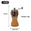 Wood Salt Pepper Salt Grinder Pepper Grinder with Manual Seasoning Grinder Refillable Grinder, & Set, Handle, (5inch-2Pcs)