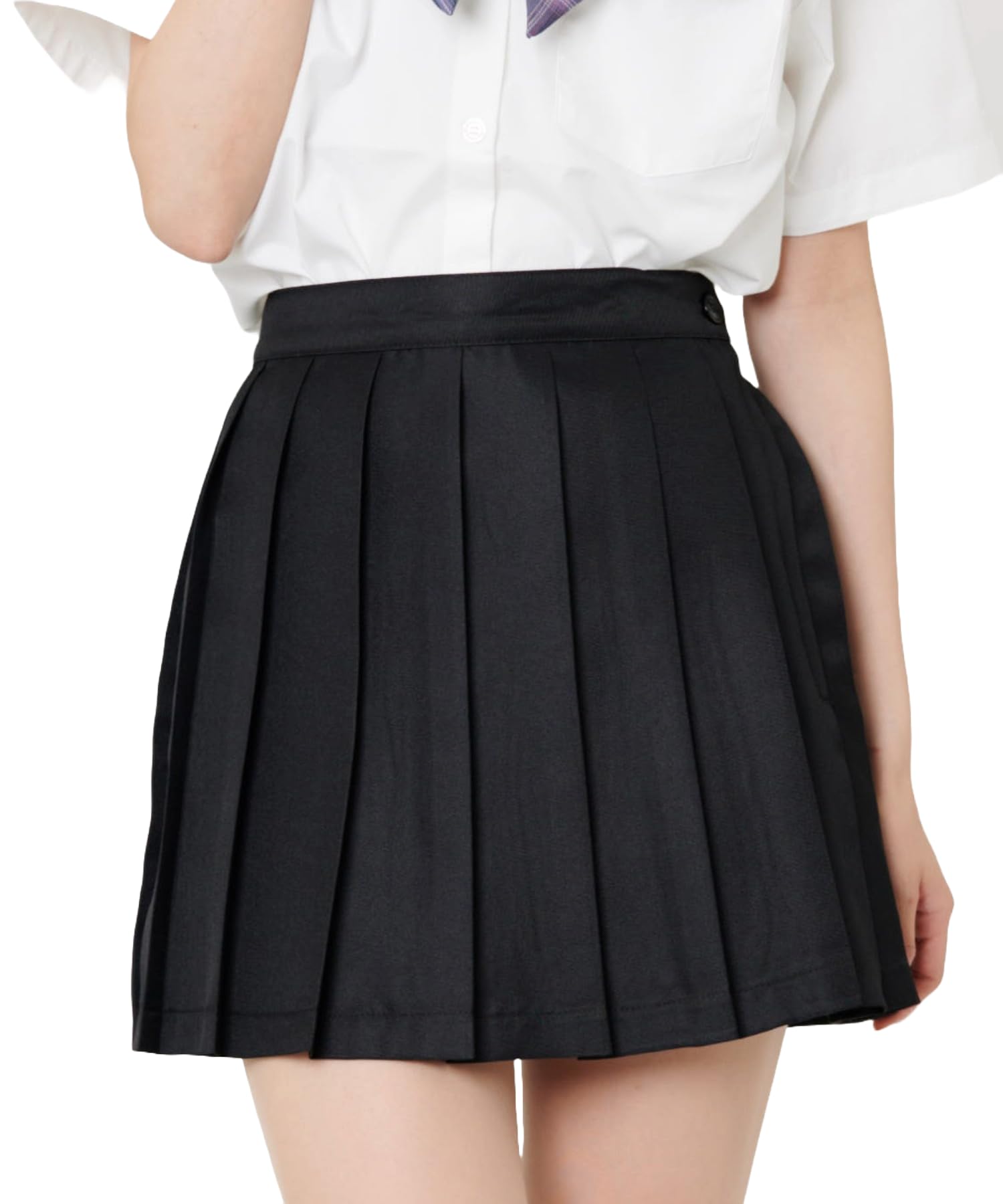

WEGO School Pleated Checkered Pleated Skirt for School High Middle Size Black Skirt, Skirt, Uniforms, Commute, Girls School, School, Cosplay, Gift, чёрный