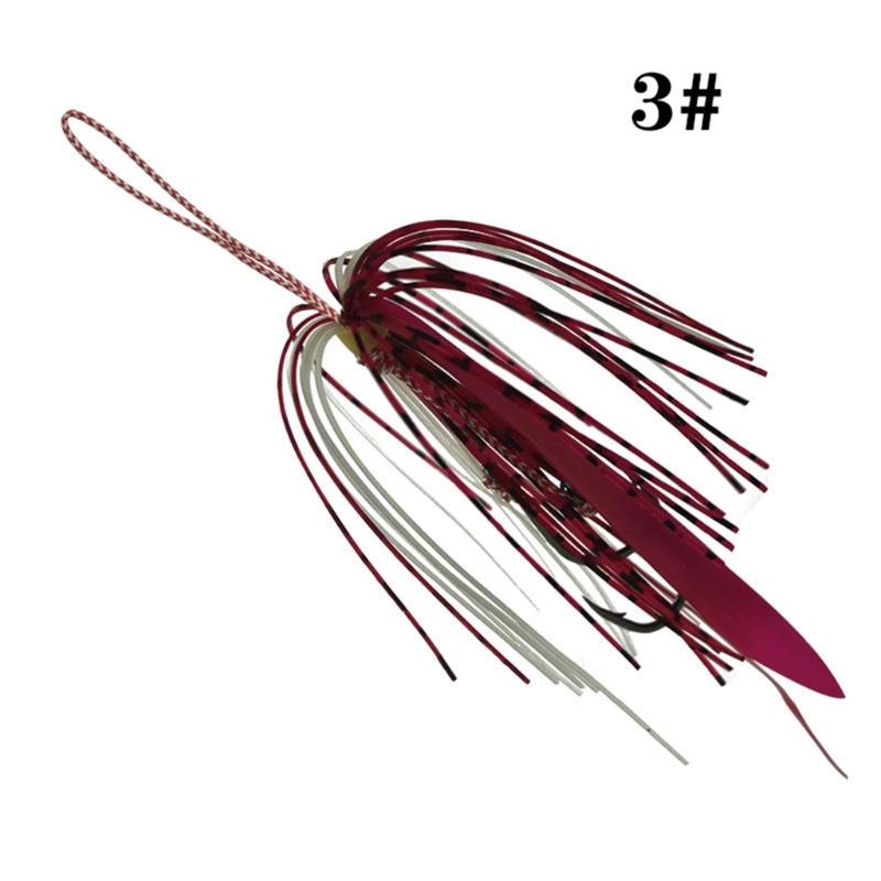 5er Pack Haken aus Kohlenstoffstahl mit doppeltem Jigging-Assist-Haken Salzwasser-Angelhaken Ersatzhaken Vertikale Jigs Köder Hakenset