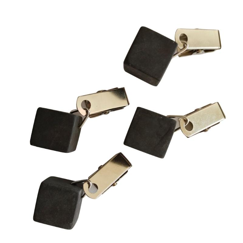 

Набор из 4 утяжелителей для скатертей, металлический зажим, подвесные тяжелые вешалки для скатертей, для украшения столов для пикника, в помещении и на открытом воздухе чёрный