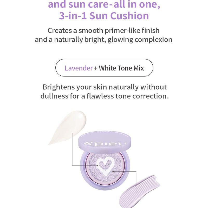 A'PIEU - Waterlock Tone-Up Sun Cushion Lavender