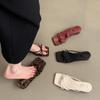 Fashion Shoes Woman 2025 Slippers Summer On A Wedge Heeled Mules Rubber Flip Flops Leopard High Hawaiian Slides Scandals Leopard