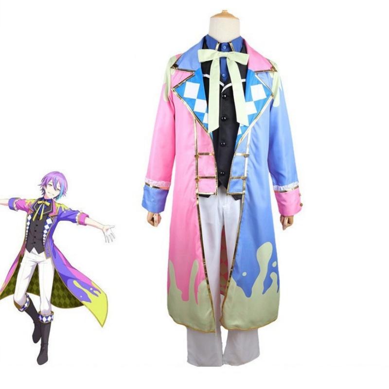 

Kamishiro Rui Color Stage Project Sekai Косплей Перо Wonderland × Showtime Stage Костюм для вечеринки в честь Хэллоуина Плащ Парик Kamishiro S