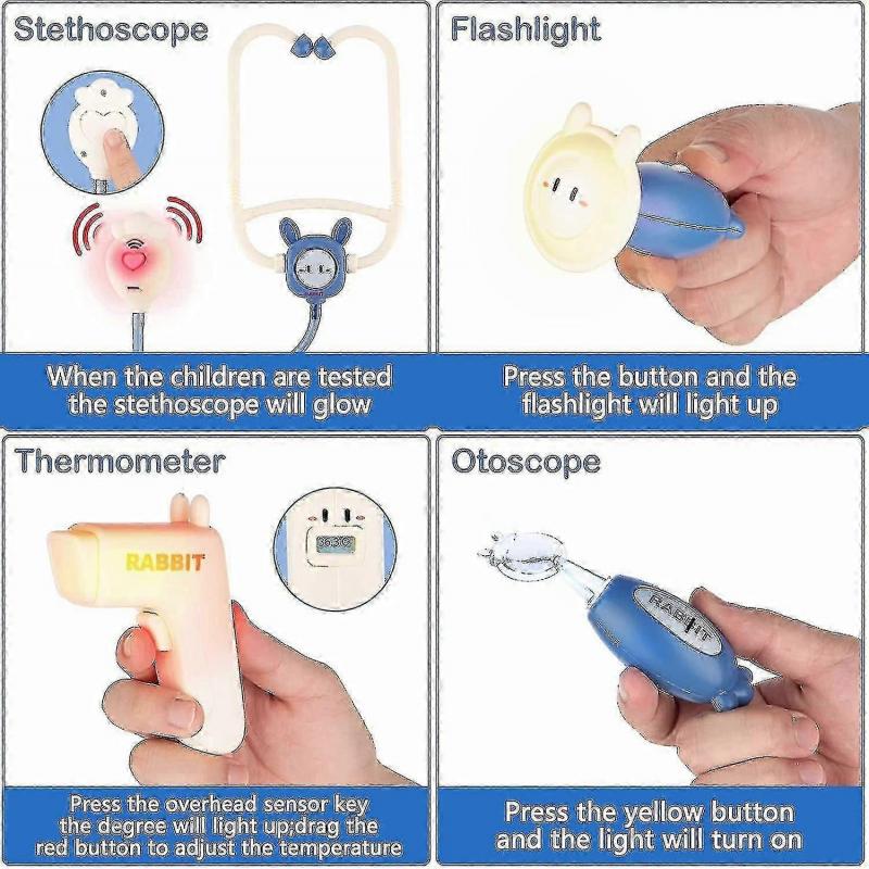 Arztkoffer für Kinder - Rollenspiel Lernspielzeug, Medizinisches Set mit Stethoskop, Arzt-Spielset für Zahnarzt, Rollenspielzeug Fo