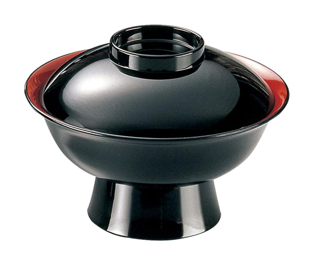 Fukui Craft Heat-Resistant 8-inch Hiryu Bowl, Black with Red Interior, 30120120