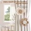 Modern Sunflower Cotton Eco-Friendly Curtain Tiebacks 2-Pack for Wedding and Natural Style Windows Wall Decor