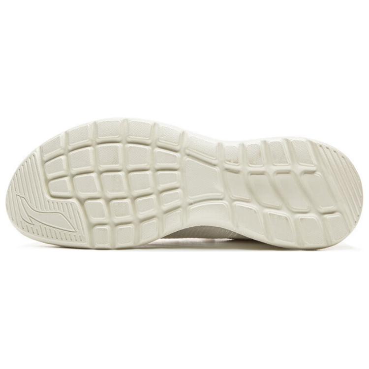 Li-Ning Lightweight Soft Rebound Casual Running Shoes Men Sneakers Off-White ARSV033-4