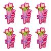 10PCS/lots Valentine's Day Embroidered Patches Pink Love Heart Patch Iron On Patches For Clothing Holiday Decoration Gift DIY