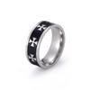 Classic Stainless Steel Couple Rings Black Four Leaf Clover Simple Finger Ring Women Men Ring Engagement Wedding Jewelry CLE