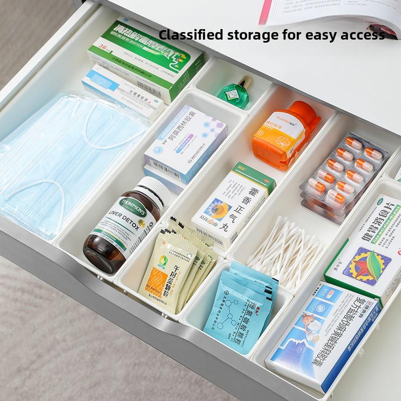 Vestavěné organizační přihrádky Kosmetický patchworkový organizér do zásuvky