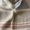 Used Natural color stripe pattern linen blend stole