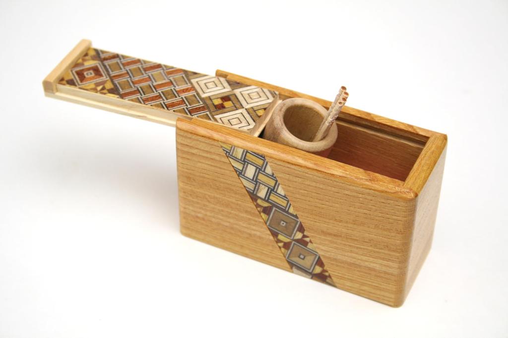 Parquetry Toothpick Holder