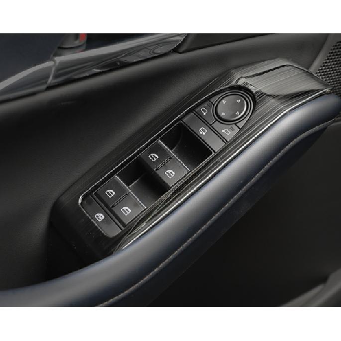 Black Titanium Window Lift Panel Cover Trim For -2025 Mazda CX-30 CX30