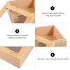 1Pcs Walnut Wooden Storage Box Large Capacity Desktop Organizer Window Design Home Sundries Storage Case for Office Cosmetics