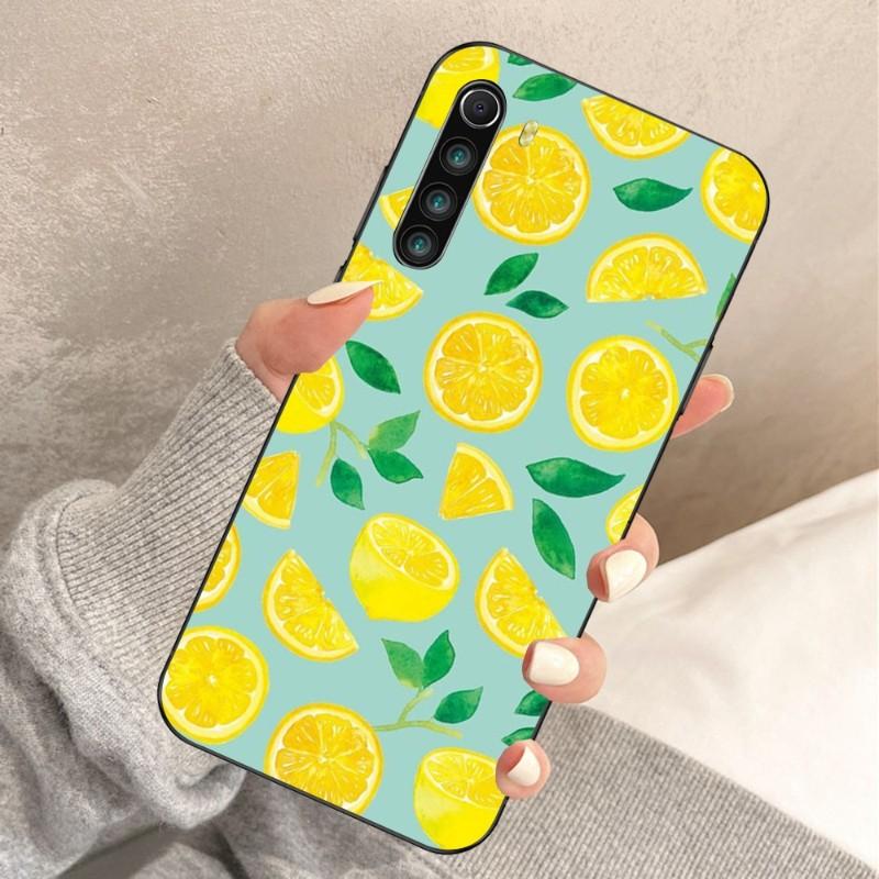 

Чехол для телефона Lemon Summer Fruit Yellow для Xiaomi Redmi Note 11 10 9T 8 7 Pro Redmi 10 9 9A 9C 8 7 6, мягкий черный чехол для телефона Redmi 7