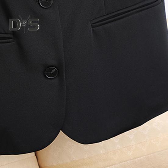 Women Vest Sleeveless Double Buttons Western Style Slim Fit Cardigan Suit Coat Pure Color Deep V Neck Formal Business Style Lady Waistcoat