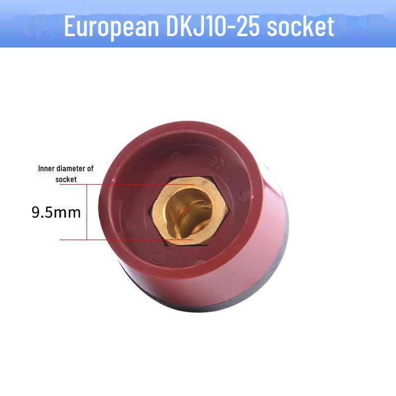 European Style All-Copper Welding Machine Quick Connector Plug DJK10-25 35-50