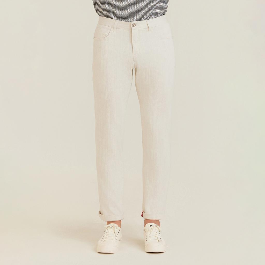 FERRAROMILANO Ecru Denim Pants Ivory (Am0Gbpd15261)