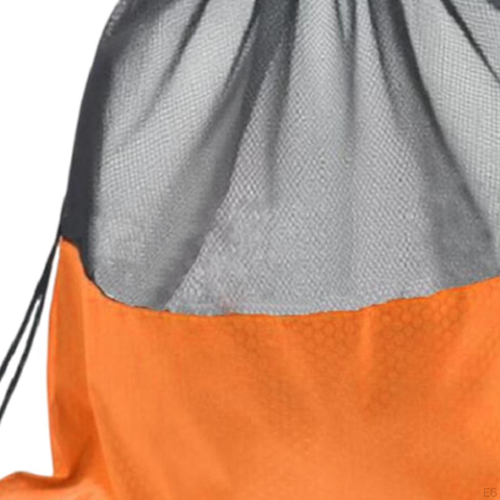 Basketball Mesh Bag Drawstring Backpack Oxford Cloth for Football Soccer