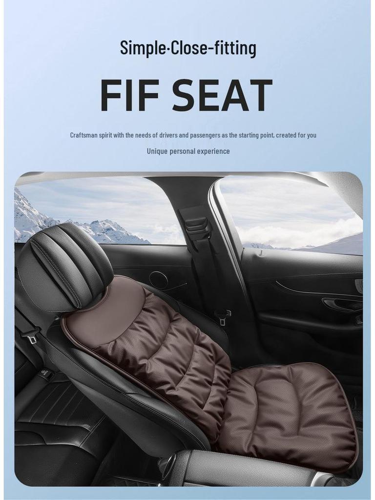 Universal Warm Cloud-Feel Car Seat Cushion: Autumn/Winter Wear-Resistant Down Cotton with Ergonomic Support
