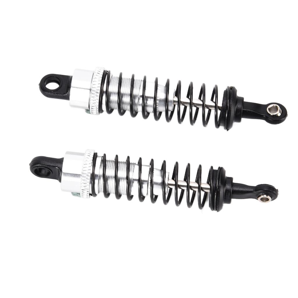 2pcs RC Car Shock Absorber 1 16 Front Rear 73mm Length Aluminum Alloy Model Truck DamperSilver