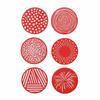 9.6cm Silicone Coasters Set for Various Cups and Mugs Nonslip Printed Pattern Cup Mat Heat Resistant Table Protectors