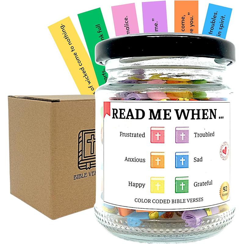 Geschenke für Frauen und Männer, Glas mit Bibelversen, Glas mit Bibelstudien, Gebetskarten, Hoffnung, christliches Geschenk der Kirche auf Glaubensbasis, Einschiffung