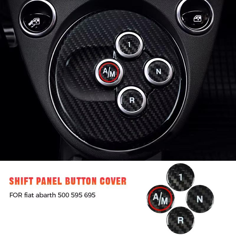 

Real Hard Carbon Fiber Sticker For Abarth 595 695 2012-2015 2016 2017 2018 2019 2020 2025 2025 2025 Automatic Gear Shift Panel