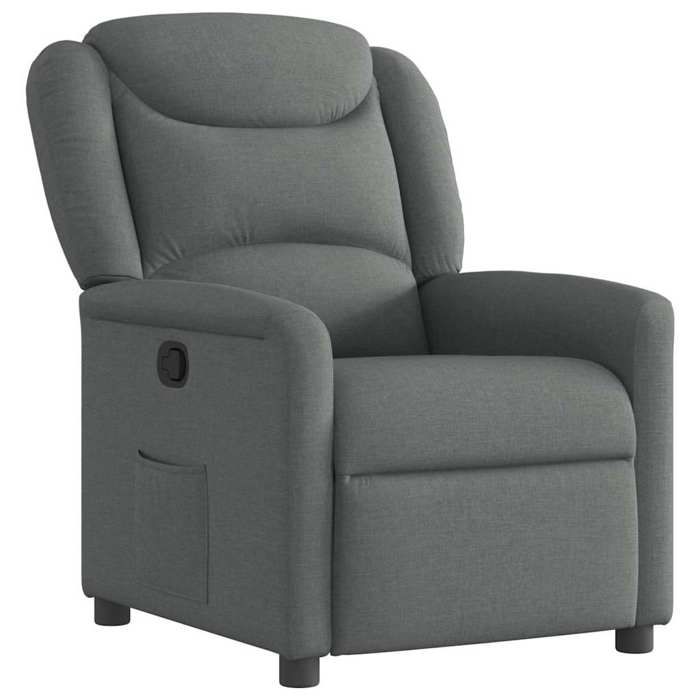 VidaXL Fauteuil inclinable Gris foncé Tissu, fauteuil, fauteuil inclinable TV, poussette, fauteuil inclinable pour personnes 4015597