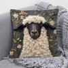 Taie d'oreiller et housse de coussin en lin respirant avec motifs alpagas Lavable Confortable Décoration de maison Cadeau