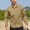 Men'S Shirt With Double Pockets, Casual Long Sleeved Top, Fashionable Cardigan