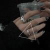 Geometric Adjustable Ring For Women With Elegant Texture Perfect For Trendy Accessories