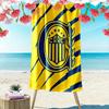 Carc 1889 Print Beach Towel, Large Soft Quick Dry Towel for Beach Camping Swimming