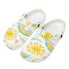 Allover Printed EVA Casual Clogs Men Women Soft Sole Easy Clean Lightweight Slip On Sandals Slippers Summer Daily Leisure Shoes