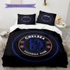 Chelsea FC Pattern Bedding Home Decoration Birthday Gift (1 * Duvet Cover + 2 * Pillowcase, Without Core)