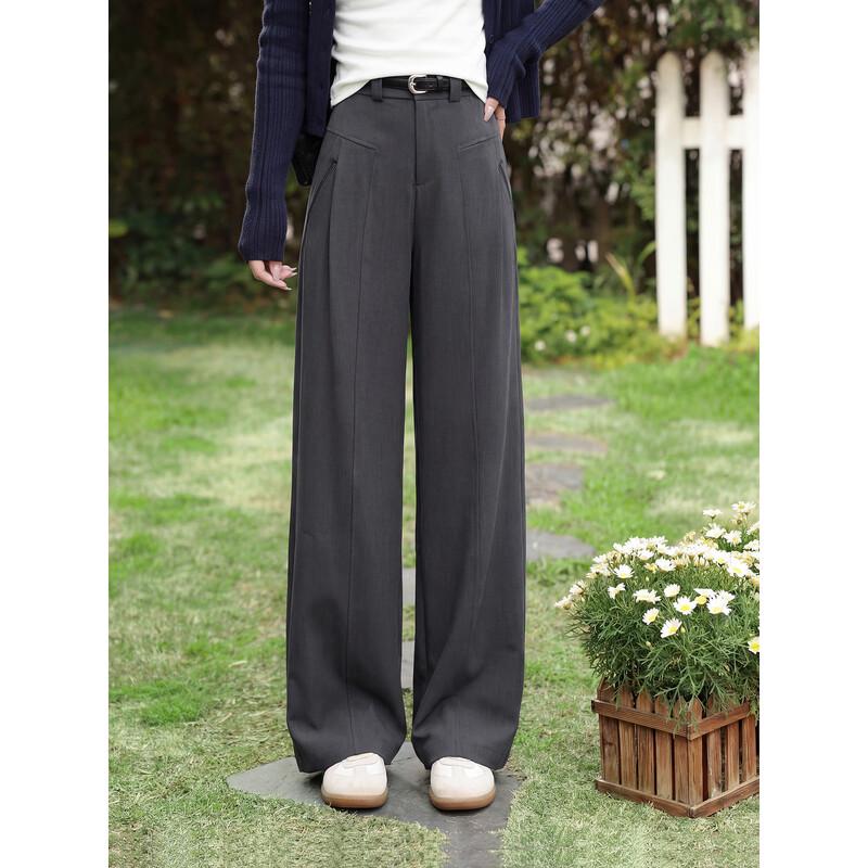 Lu Xiangnan Women s Loose Straight-Leg Summer Suit Pants M