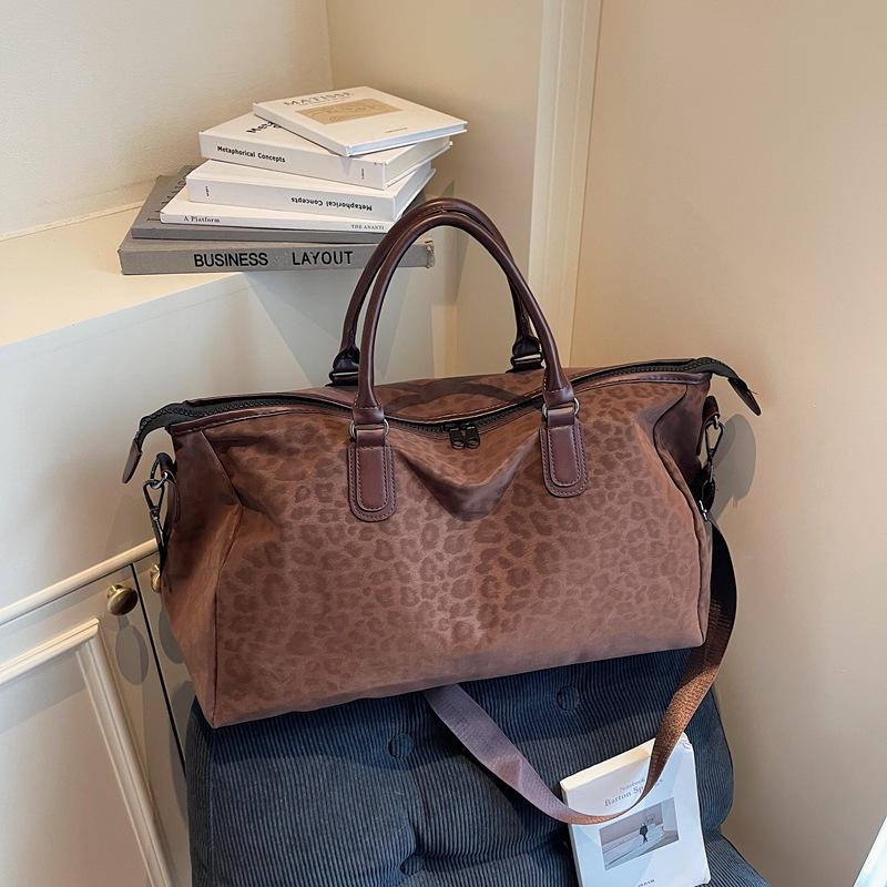 New Leopard Print Tote Bag Travel Bag Large Capacity Sports Fitness Commuter Hand Luggage Bag