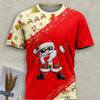 Funny 3D Merry Christmas Print Kids Clothes Casual Short Sleeve T Shirts for Boys Girls 2-14Y Xmas Gift for Children Top