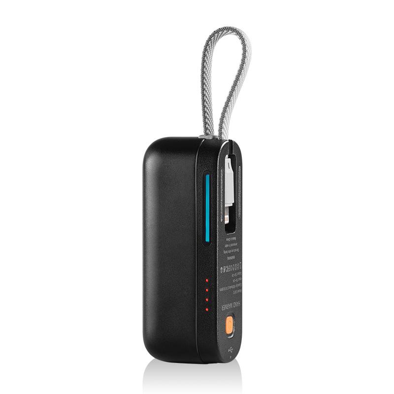 Quick Heat Magnetic Hand Warmer & Power Bank with Built-in Cable - Compact Storage & High Capacity