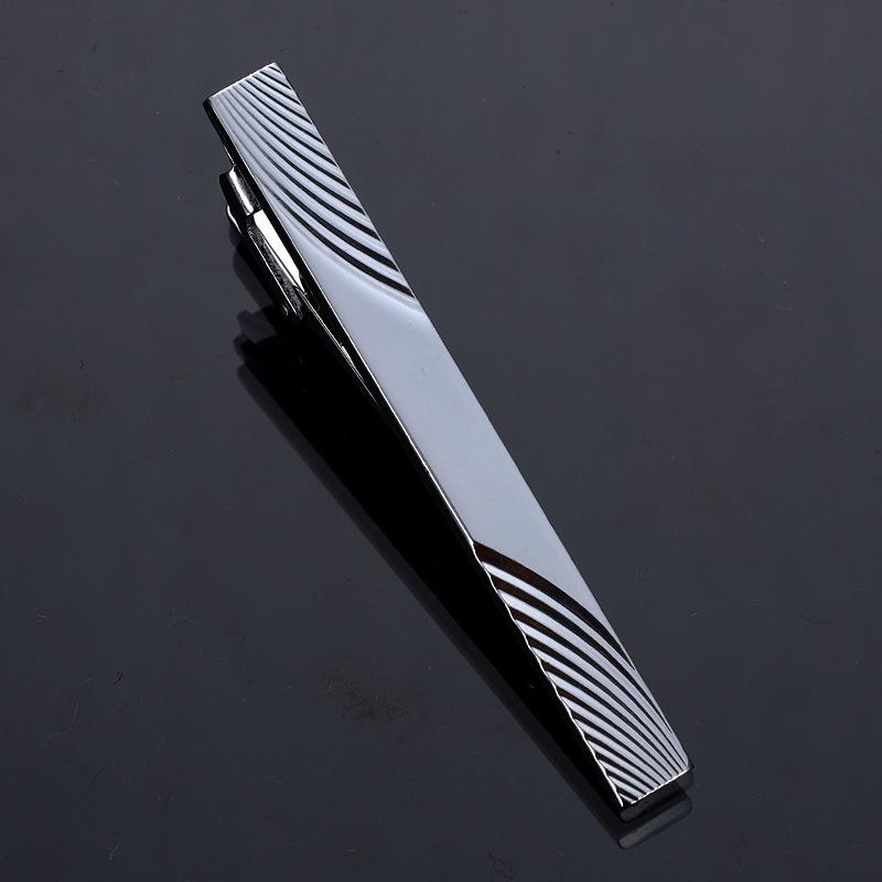 Elegant Two-Tone Rhinestone Tie Clip for Men: Light Luxury Design for Weddings, Conferences, and Formal Events